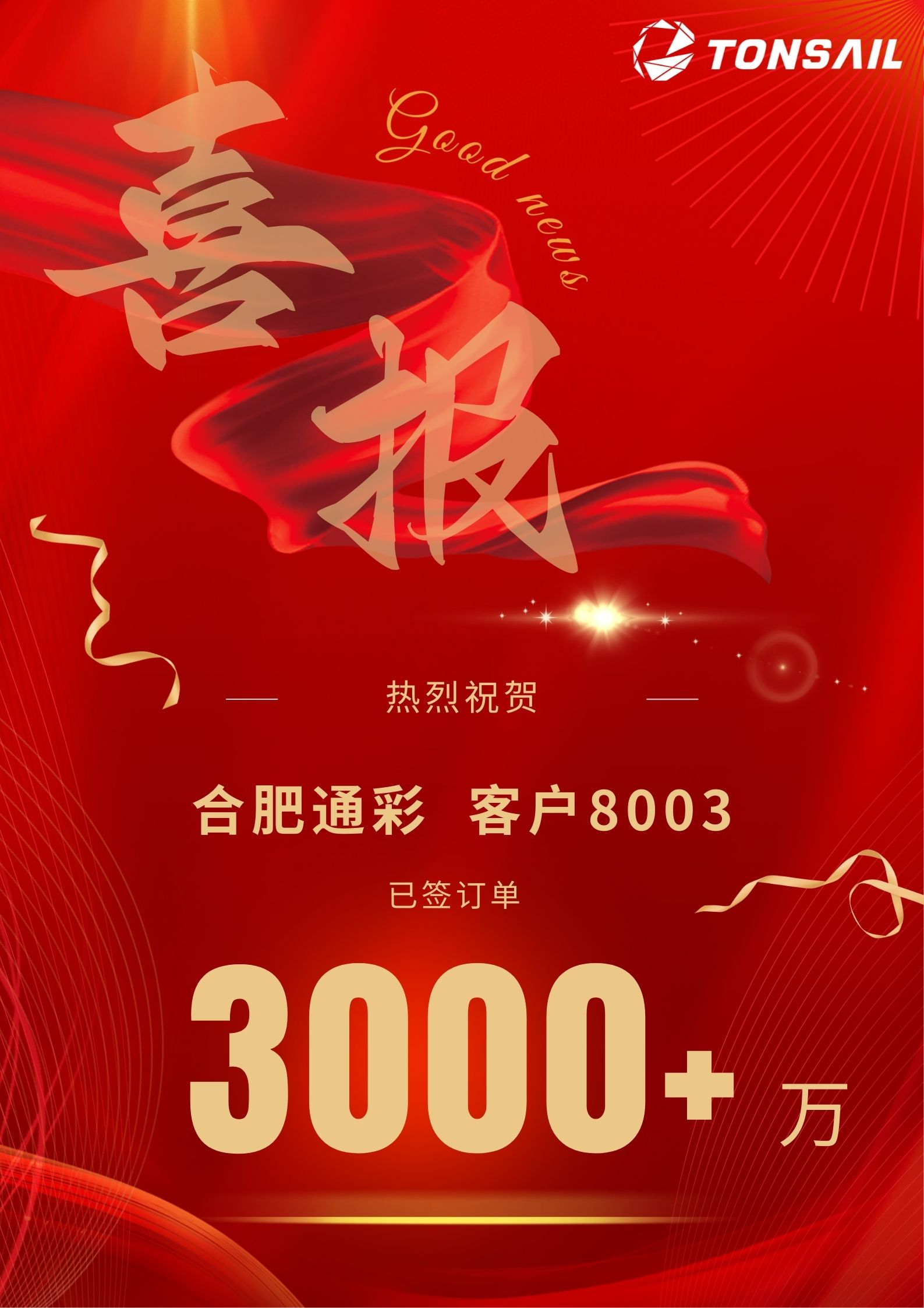合肥通彩銷(xiāo)售喜報(bào)